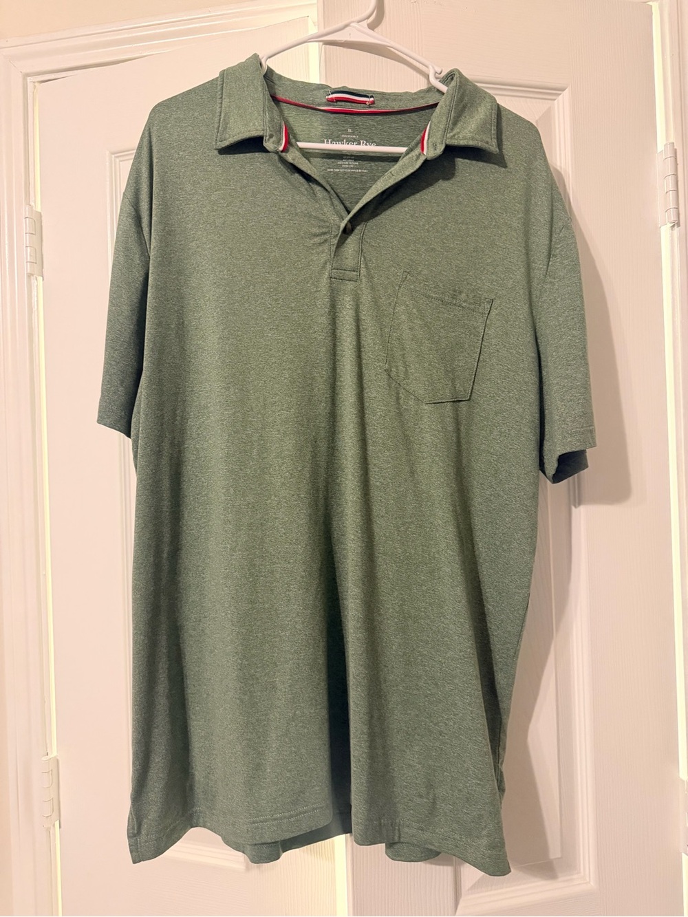 Classic Olive Green Polo with Chest Pocket